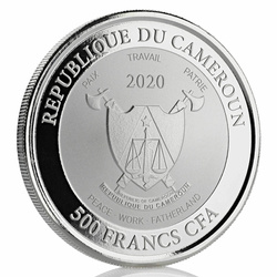 Camerún: Mandril coloreado 1 oz Plata 2020
