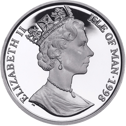 Serie Gatos Isla de Man: Gato Birmano 1 oz Plata 1998 Prueba