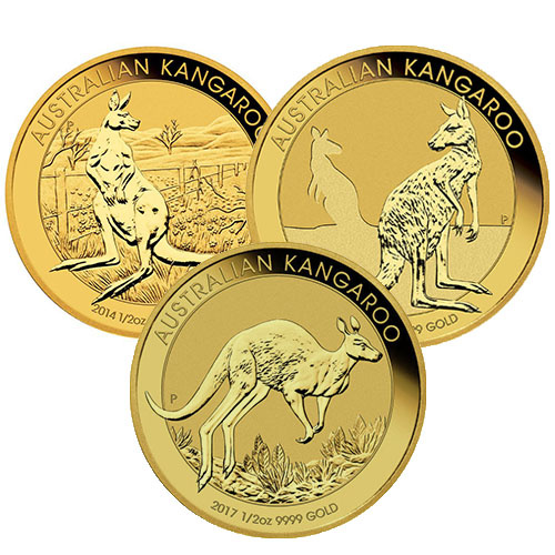Australian Kangaroo 1/2 oz Gold Random Year