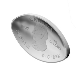 Kanada: Dinosaur Eye 1 Unze Silber 2025 Proof geformte Münze