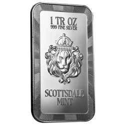 Scottsdale Mint Canada Flag coloured 1 oz Silver Bar