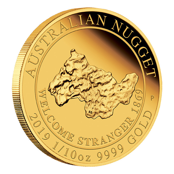 Perth Mint: Welcome Stranger Nugget 1/10 onza de oro 2025 Proof
