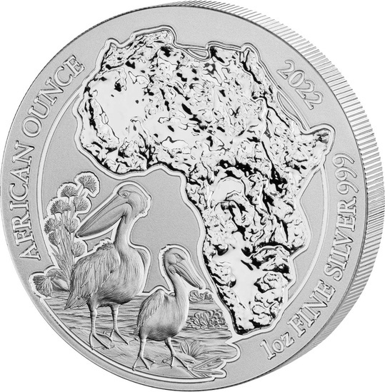 Rwanda: African Ounce - Pelican 1 oz Silver 2022