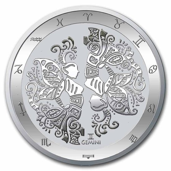 Tokelau: Serie del Zodiaco - Gemelos 1 oz Plata 2021