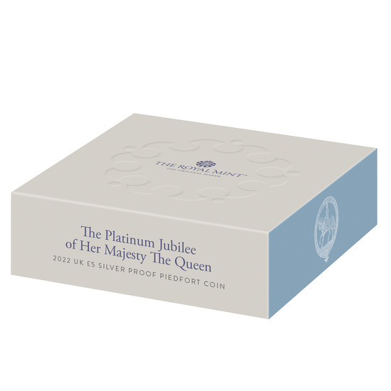 The Platinum Jubilee of Her Majesty The Queen £5 Silver 2022 Proof Piedfort Coin