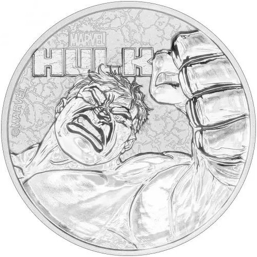 Pièce d’argent Tuvalu Marvel Hulk 1 once 2019
