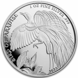 Papua New Guinea: Bird of Paradise 1 oz Silver 2023