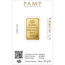 Златно кюлче PAMP Lady Fortuna Veriscan 1/2 унция злато