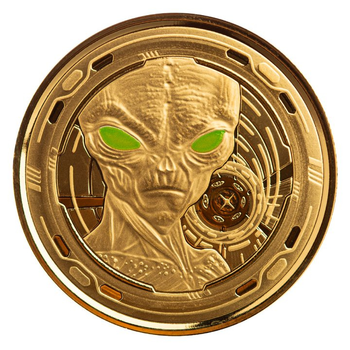 Ghana: Alien kolorowany 1 uncja Złota 2022 Proof