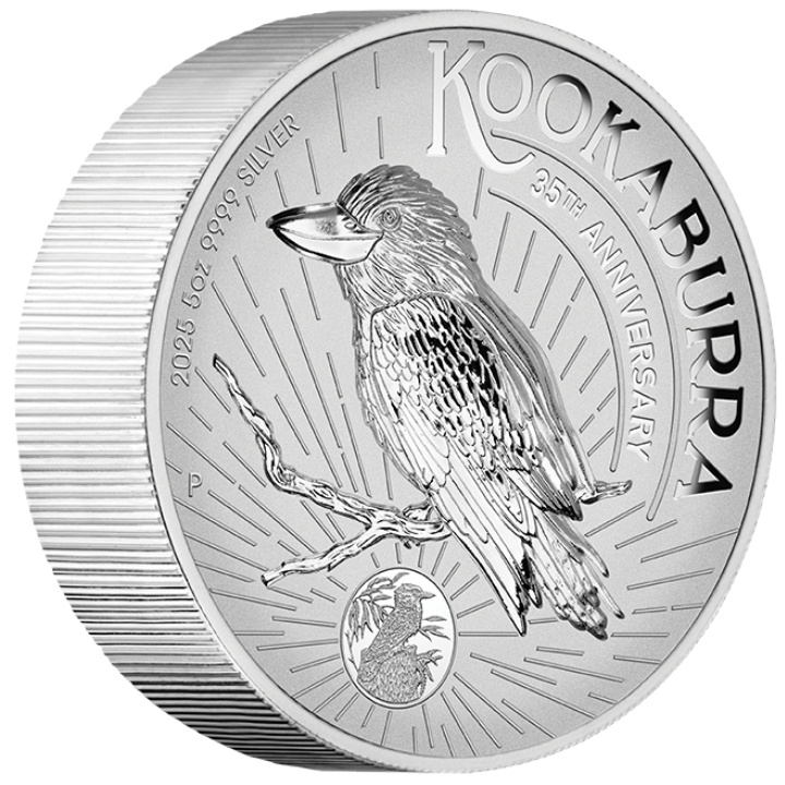 Kookaburra 5 oz Silver 2025 Proof High Relief Incused