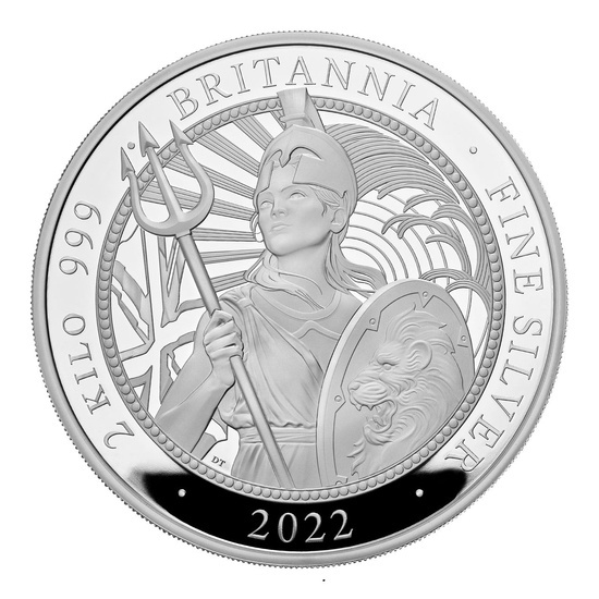 Britannia 2000 grammes d'argent 2022 Proof