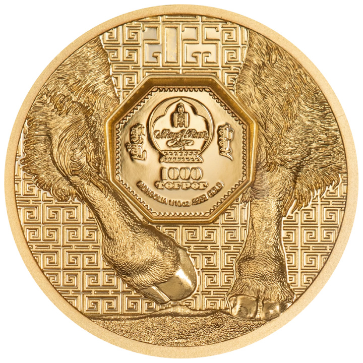 Mongolia: Bisonte 1/10 oz Oro 2025 Proof Coin