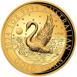 Cigno 1 oncia d'oro 2024 Proof Alto rilievo