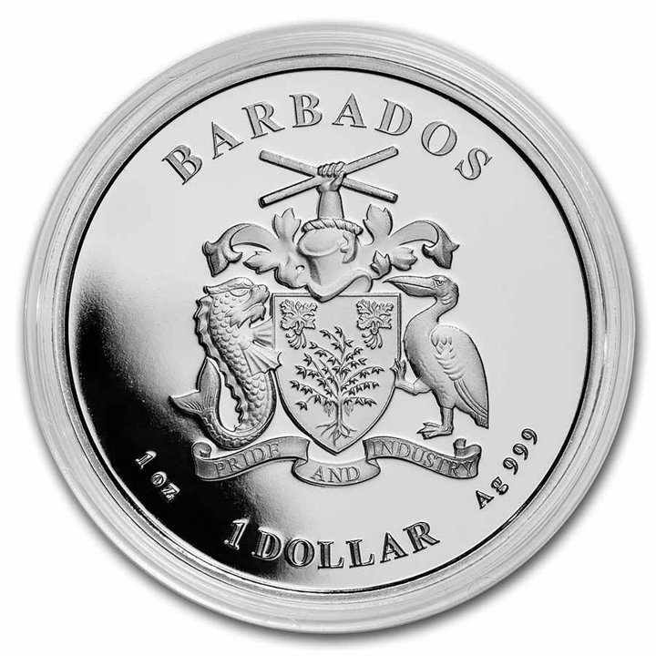 Barbados: Polpo 1 oncia d'argento 2022