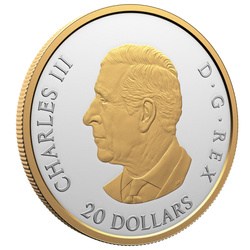 Canada: Ritratti di animali - Orso polare placcato in oro $20 Argento 2025 Proof