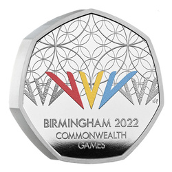 Birmingham 2022 Nemzetközösségi Játékok színes ezüst 2022 Proof Piedfort érme