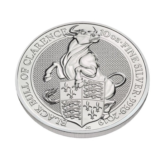 The Queen’s Beasts: The Black Bull of Clarence 10 oz Silver 2019