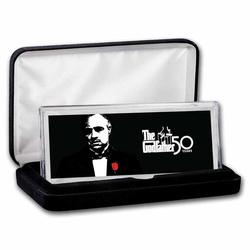 Lingot The Godfather coloré 50e anniversaire du film 4 onces d'argent 2022
