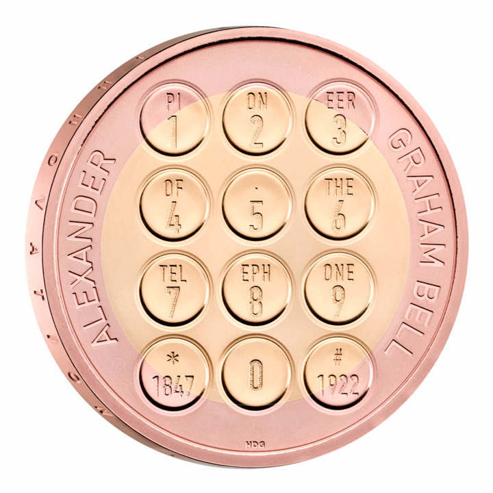 Alexander Graham Bell Złoto 2022 Proof 