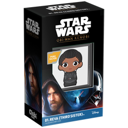 Niue : Star Wars – Reva, pièce Chibi colorisée, 1 once d’argent, 2022, qualité Proof