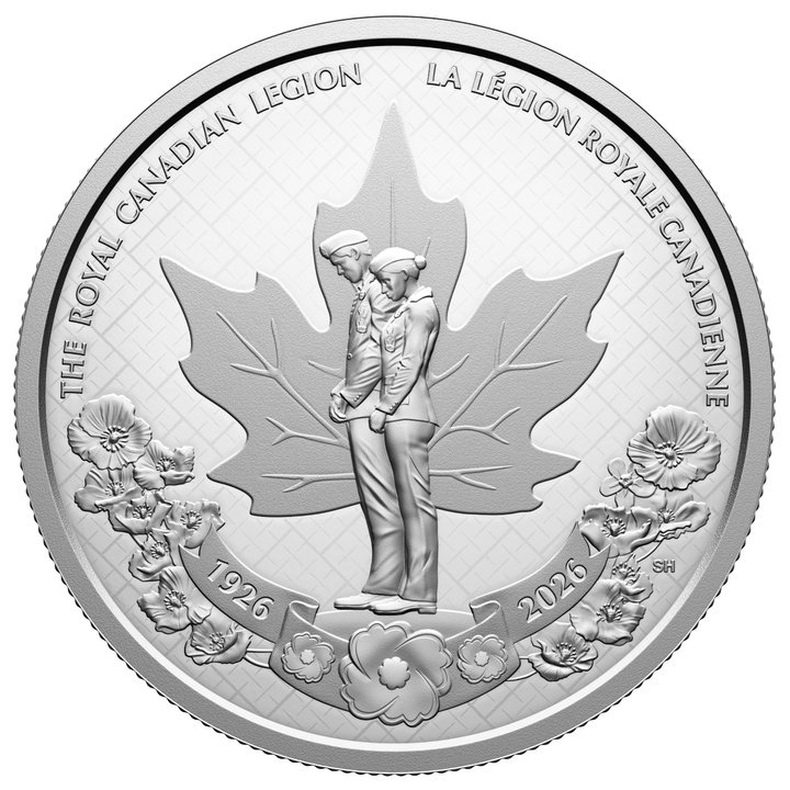 Canada: 100e Anniversaire de La Légion Royale Canadienne  $1 Argent 2026 Proof