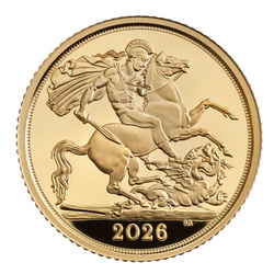 Reino Unido: Soberano – Conjunto de 3 monedas de oro 2026, calidad Proof.