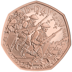 D-Day 50 pence Or 2024 Proof