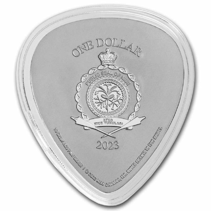 Niue: KISS 50th Anniversary 10 gram Silber 2023 Guitar Pick
