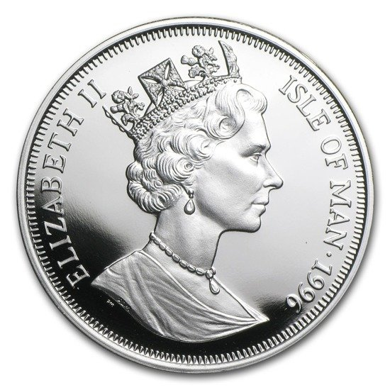 Serie del Gato de la Isla de Man: Gato Birmano 1 Onza Plata 1996 Proof