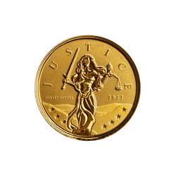 Gibilterra: Lady Justice 1/10 oncia d'oro 2022