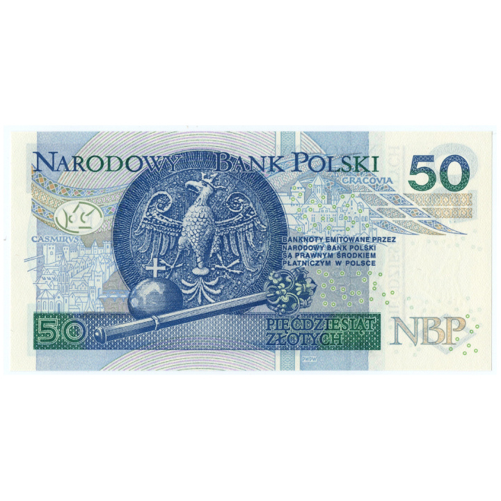 Lengyelország 50 Zloty (50 PLN) bankjegy UNC