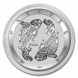 Tokelau: Zodiac Series - Pisces 1 oz Silver 2022 (Milk Spot)