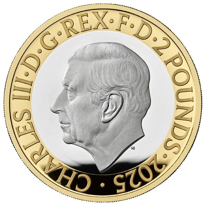 350 Years of the Royal Observatory, Greenwich £2 pozlacené stříbro 2025 Proof Piedfort