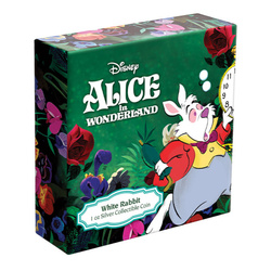Niue: Disney Alicia en el País de las Maravillas - Conejo Blanco de color 1 oz Plata 2021 Proof