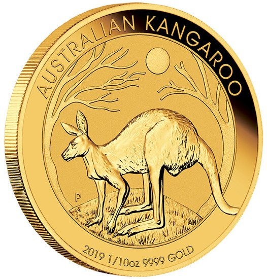 Australijski Kangur 1/10 uncji Złota 2019