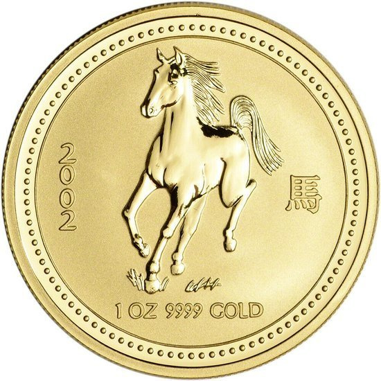 Lunar I: Anno del Cavallo 1 oncia d'oro 2002