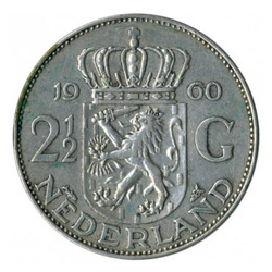 Netherlands: 2½ Gulden Silver Coin – Various Years