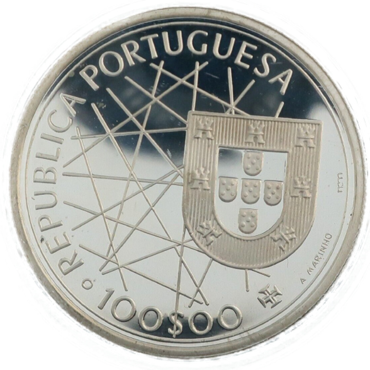 Portugal: Set of 4 "Descobrimentos - The Conquest of the Atlantic" Silber Coins 1990 Proof