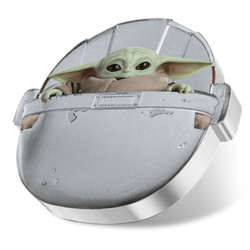 Niue: Star Wars The Mandalorian - Grogu in Pod coloured 1 oz Silber 2022 Proof Coin