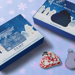 Isole Salomone: Snowman Sleigh Ride colorata 1 oncia d'argento 2025 Prooflike