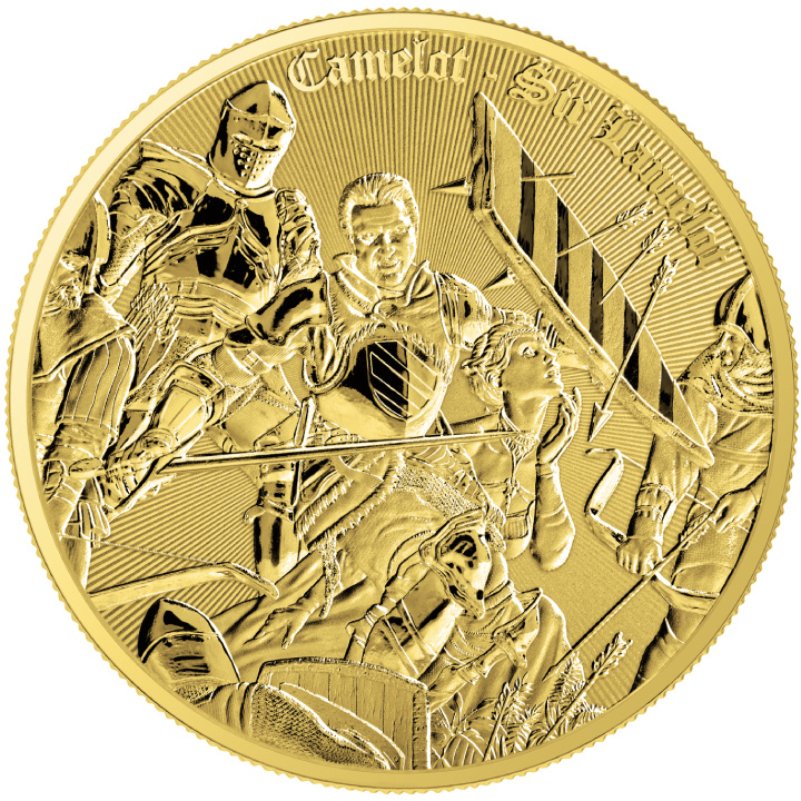 Niue: Camelot - Sir Lancelot pozłacany 1 uncja Srebra 2024