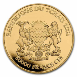 Republic of Chad: Mandala Warthog 1 oz Gold 2021