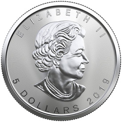 Liść Klonu 1 uncja Srebra 2019