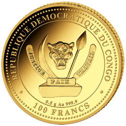 Congo: Prehistoric Life II - Carnotaurus 0.5 grama Złota 2025 Proof