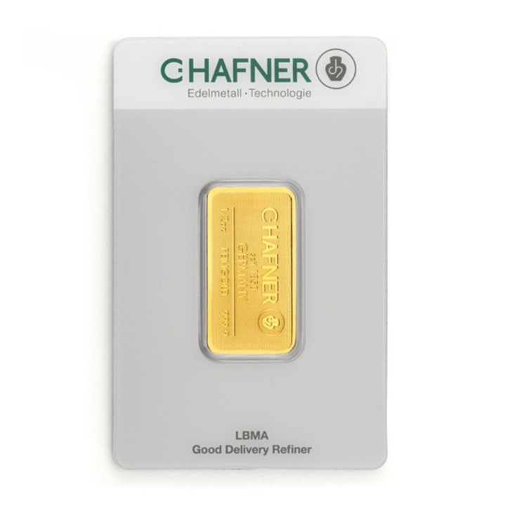 C Hafner 1/2 Unze Goldbarren