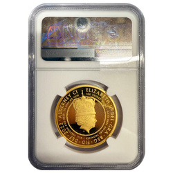 Queen Elizabeth II Platinum Jubilee 1 oncia d'oro 2022 Proof NGC First Day of Issue PF70 Ultra Cameo
