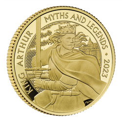 Mythes et légendes : Le roi Arthur 1/4 once d'or 2023 Proof