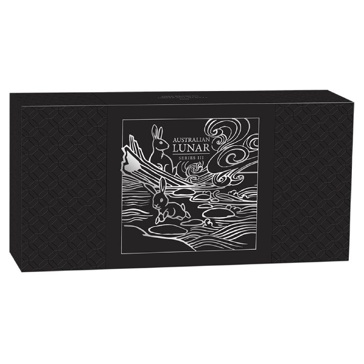 Casa de la Moneda de Perth: Lunar III - Año del Conejo: Juego de 3 monedas 3 x 1 oz Plata 2023