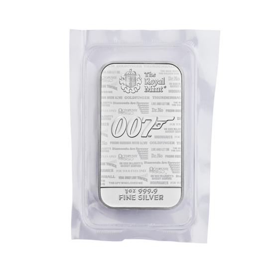 Lingote de Plata 007 James Bond 1 oz