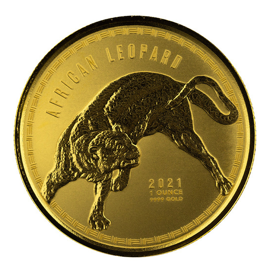 Ghana: Leopardo Africano 1 oz Oro 2021 Proof